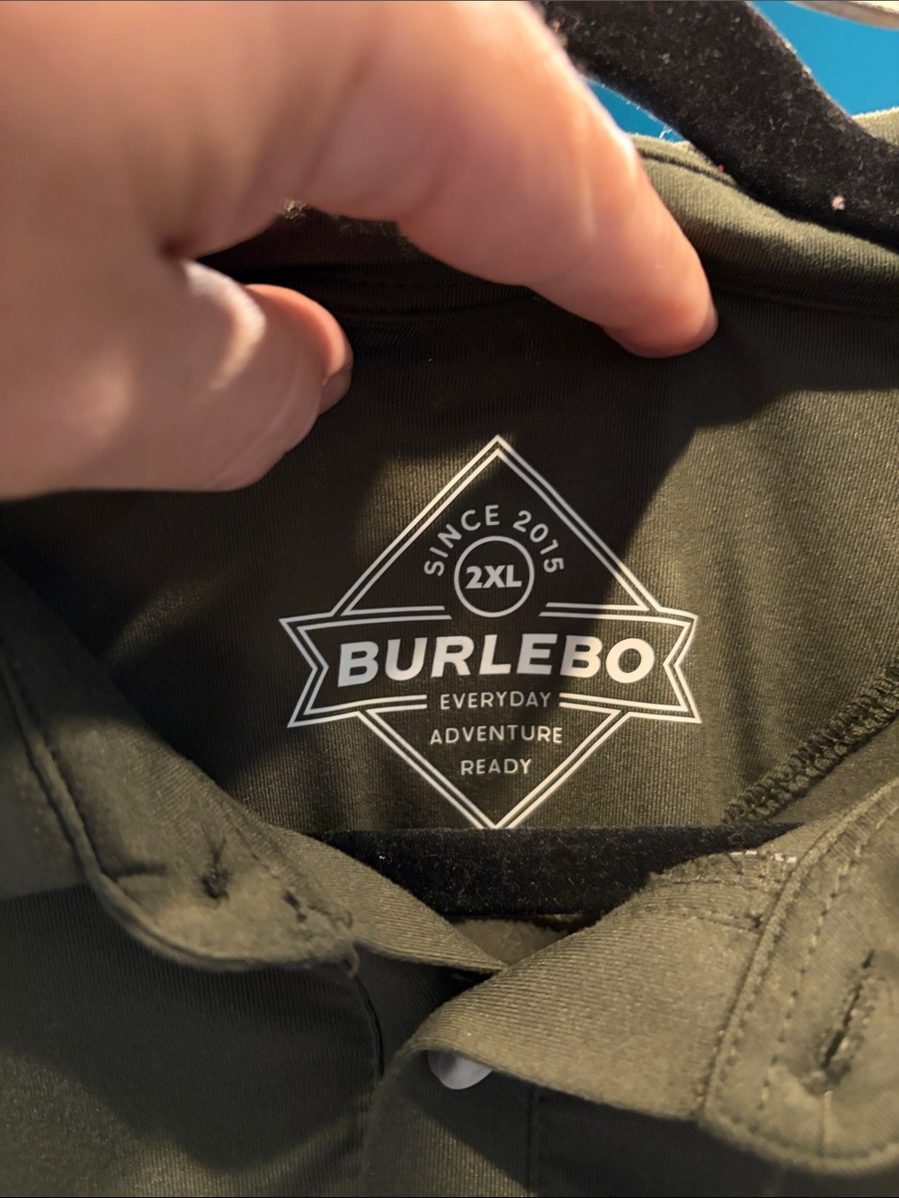 BURLEBO Olive Green Performance Polo - Picture 2 of 3